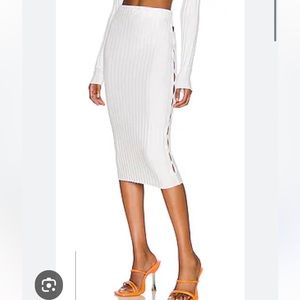 Winter White Cotton Citizen Capri Cutout Skirt. Size S. Brand NEW.